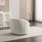 31 Boucle Upholstered Barrel Chair with Swivel Base