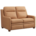 Genuine Leather Recliner Sofa 56 Triple-Motor Power Zero-Wall Reclining Loveseat with USB&USB-C Port