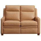 Genuine Leather Recliner Sofa 56 Triple-Motor Power Zero-Wall Reclining Loveseat with USB&USB-C Port