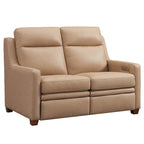 Genuine Leather Recliner Sofa 56 Triple-Motor Power Zero-Wall Reclining Loveseat with USB&USB-C Port