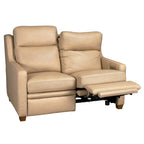 Genuine Leather Recliner Sofa 56 Triple-Motor Power Zero-Wall Reclining Loveseat with USB&USB-C Port