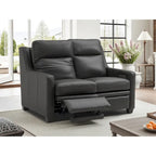 Genuine Leather Recliner Sofa 56 Triple-Motor Power Zero-Wall Reclining Loveseat with USB&USB-C Port