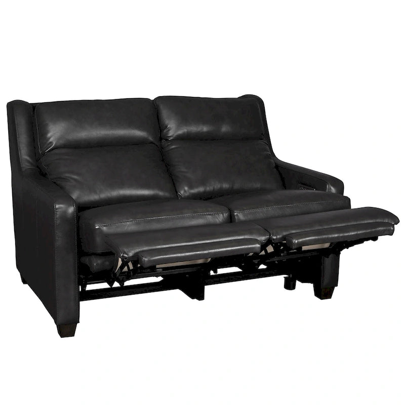 Genuine Leather Recliner Sofa 56 Triple-Motor Power Zero-Wall Reclining Loveseat with USB&USB-C Port