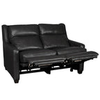 Genuine Leather Recliner Sofa 56 Triple-Motor Power Zero-Wall Reclining Loveseat with USB&USB-C Port