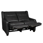 Genuine Leather Recliner Sofa 56 Triple-Motor Power Zero-Wall Reclining Loveseat with USB&USB-C Port