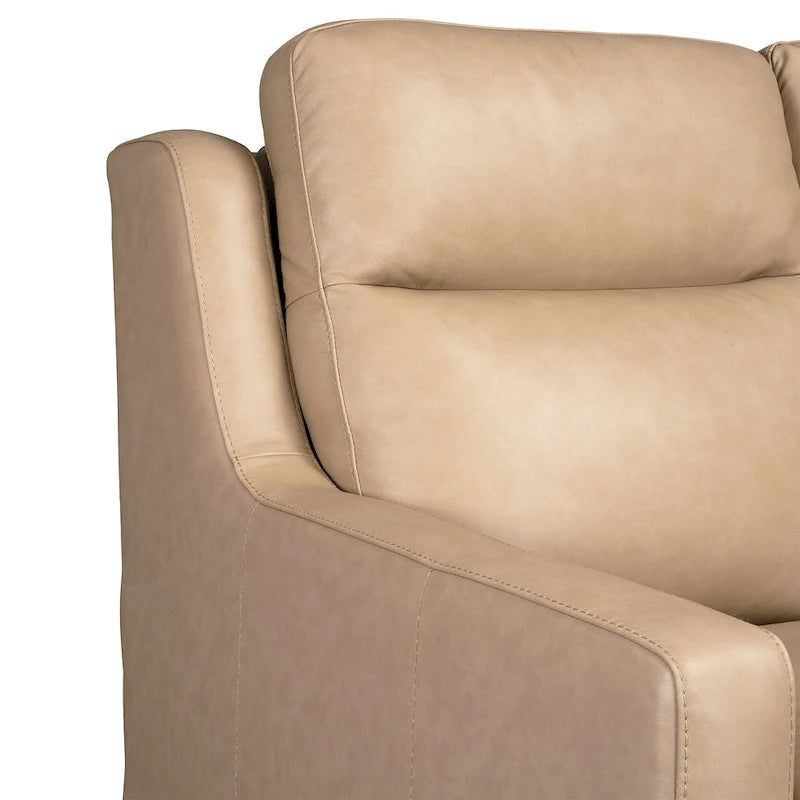 Genuine Leather Recliner Sofa 56 Triple-Motor Power Zero-Wall Reclining Loveseat with USB&USB-C Port