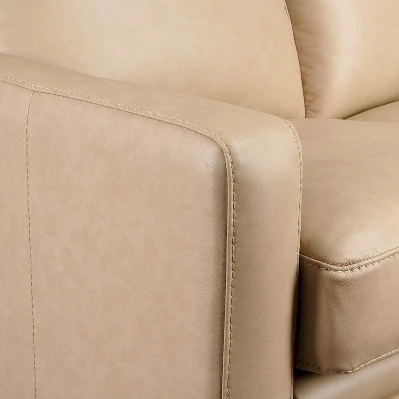 Genuine Leather Recliner Sofa 56 Triple-Motor Power Zero-Wall Reclining Loveseat with USB&USB-C Port