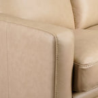 Genuine Leather Recliner Sofa 56 Triple-Motor Power Zero-Wall Reclining Loveseat with USB&USB-C Port