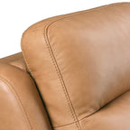 Genuine Leather Recliner Sofa 56 Triple-Motor Power Zero-Wall Reclining Loveseat with USB&USB-C Port
