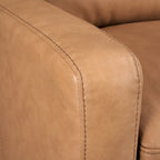 Genuine Leather Recliner Sofa 56 Triple-Motor Power Zero-Wall Reclining Loveseat with USB&USB-C Port