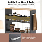 4-Tier Slim Rolling Storage Cart on Wheels, 8-Slot Kitchen Organizer with Lockable Casters
