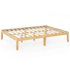 Twin/Full/Queen Wooden Platform Bed Frame, 14" Height, Rubber Wood Legs, 400-800 lbs Capacity