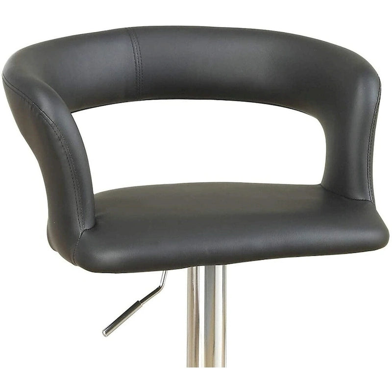 Counter Height Bar Stool Set of 2, Adjustable Swivel Bar Stool with Hollow Back, Kitchen Island Stools with Armrests