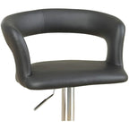 Counter Height Bar Stool Set of 2, Adjustable Swivel Bar Stool with Hollow Back, Kitchen Island Stools with Armrests