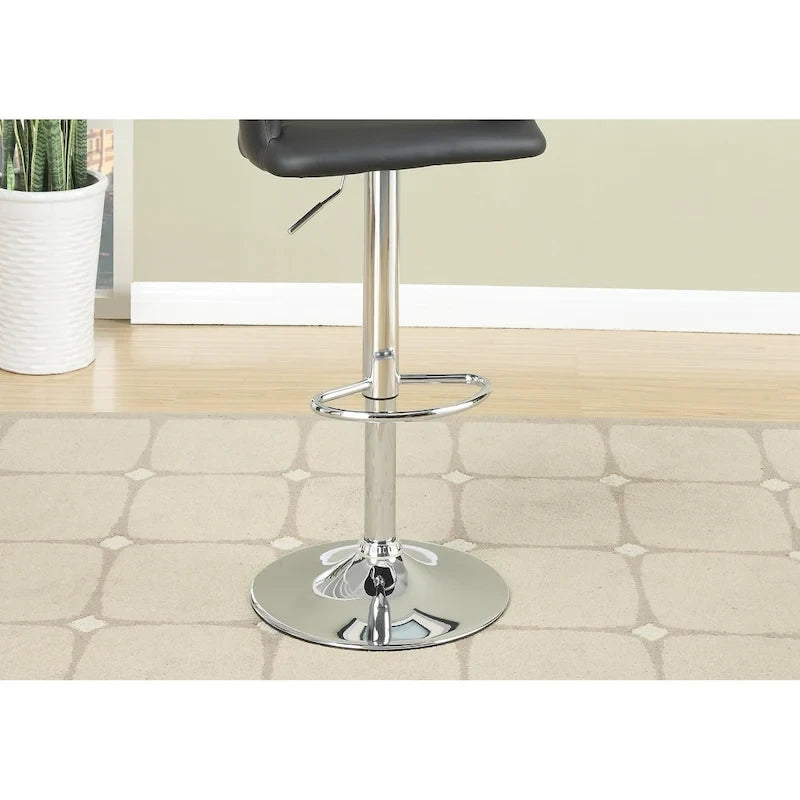 Counter Height Bar Stool Set of 2, Adjustable Swivel Bar Stool with Hollow Back, Kitchen Island Stools with Armrests