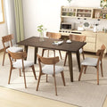 Set of 2 Light Beige Wood Dining Chairs Side Chair Office Table Chair