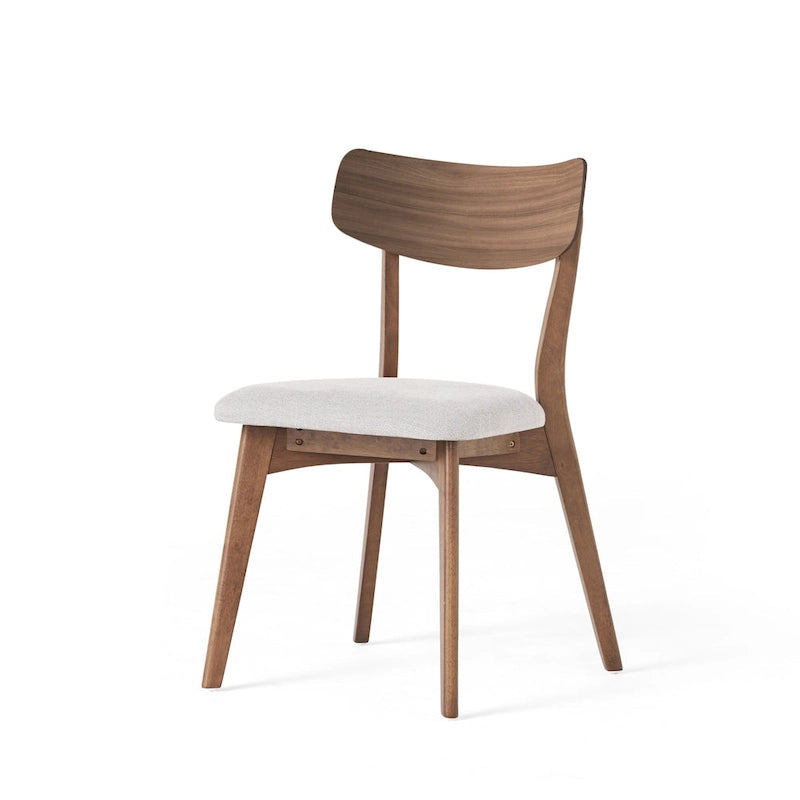 Set of 2 Light Beige Wood Dining Chairs Side Chair Office Table Chair