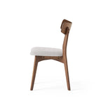 Set of 2 Light Beige Wood Dining Chairs Side Chair Office Table Chair