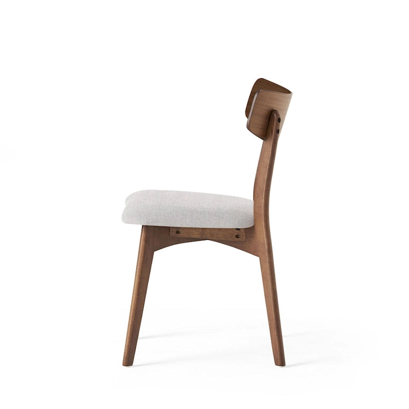 Set of 2 Light Beige Wood Dining Chairs Side Chair Office Table Chair