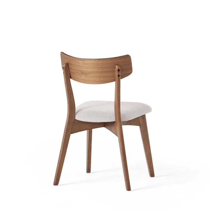 Set of 2 Light Beige Wood Dining Chairs Side Chair Office Table Chair