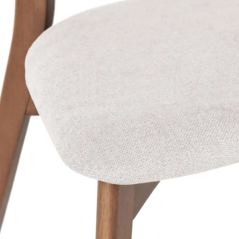Set of 2 Light Beige Wood Dining Chairs Side Chair Office Table Chair