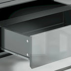 Moasis 8 Drawer Dresser with RGB Light,High Gloss Horizontal Storage Dresser
