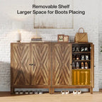 20 Pairs Adjustable Shoe Cabinet with Doors for Entryway