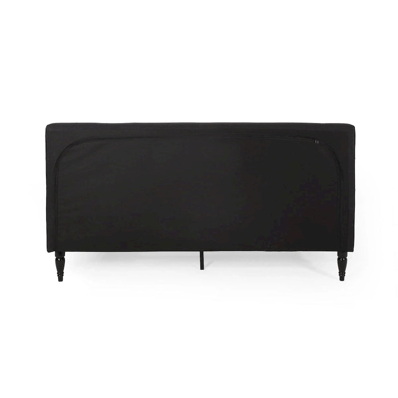King Size Upholstered Platform Bed with Tufted Headboard, No Box Spring Needed