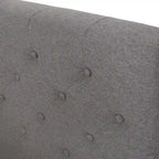 King Size Upholstered Platform Bed with Tufted Headboard, No Box Spring Needed