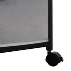 2 Drawer Mobile File Cabinet Rolling Printer Stand with Open Storage Shelf Fabric Vertical Filing Cabinet