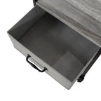 2 Drawer Mobile File Cabinet Rolling Printer Stand with Open Storage Shelf Fabric Vertical Filing Cabinet