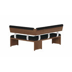 Somette Emily Modern Wood Dining Set with Table, Nook and Bench