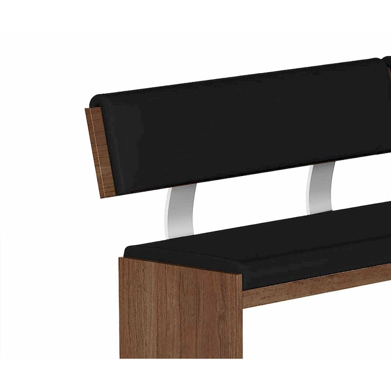 Somette Emily Modern Wood Dining Set with Table, Nook and Bench