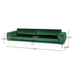 Croydon Modern Glam 4-seater Velvet Sofa by Christopher Knight Home