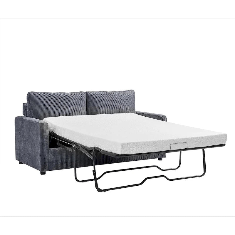 Manchester Polyester Corduroy 70 inch Square Arms Sofa Bed