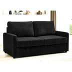 Manchester Polyester Corduroy 70 inch Square Arms Sofa Bed