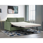Manchester Polyester Corduroy 70 inch Square Arms Sofa Bed