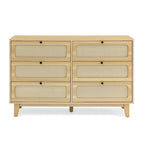 Antique Wooden Six-Drawer Dresser for Bedroom, TV Cabinet, or Living Room Storage