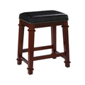 25" Backless Faux Leather Counter Stool, Swivel Seat Kitchen Island Bar Stool