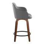 Carson Carrington Iglabo 24 Fixed-Height Counter Stool with Bent Wood Legs and Round Footrest (Set of 2)