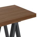 Hawkins SOLID WOOD and Metal 50 inch Wide Modern Industrial SOLID WALNUT WOOD and Metal Console Sofa Table in Walnut