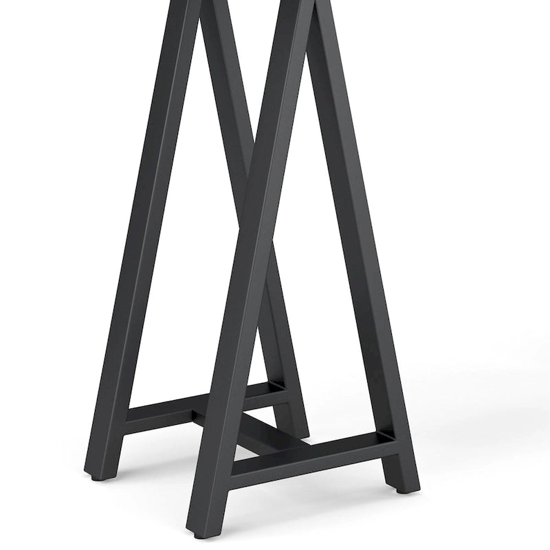 Hawkins SOLID WOOD and Metal 50 inch Wide Modern Industrial SOLID WALNUT WOOD and Metal Console Sofa Table in Walnut