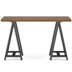 Hawkins SOLID WOOD and Metal 50 inch Wide Modern Industrial SOLID WALNUT WOOD and Metal Console Sofa Table in Walnut