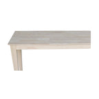 72" Shaker Console Table, Solid Parawood Butcher Block Surface, Unfinished, 72Wx16Dx30H