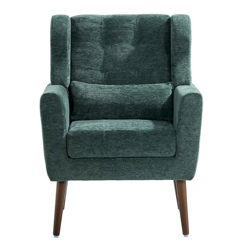 Mid Century Comfy Reading Chair with Chenille Fabric