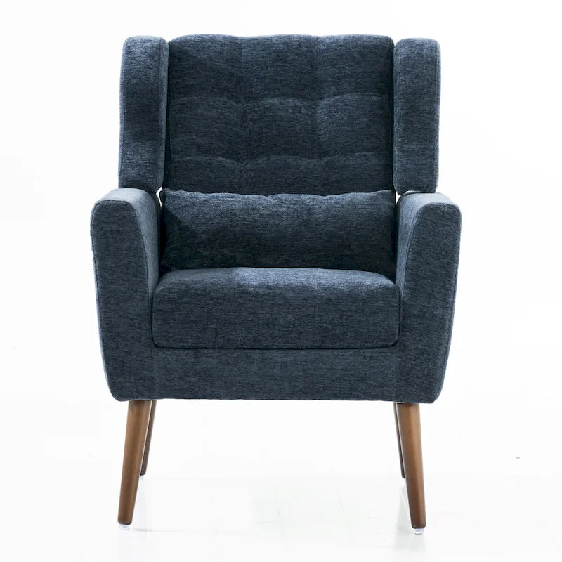 Mid Century Comfy Reading Chair with Chenille Fabric