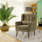 Mid Century Comfy Reading Chair with Chenille Fabric