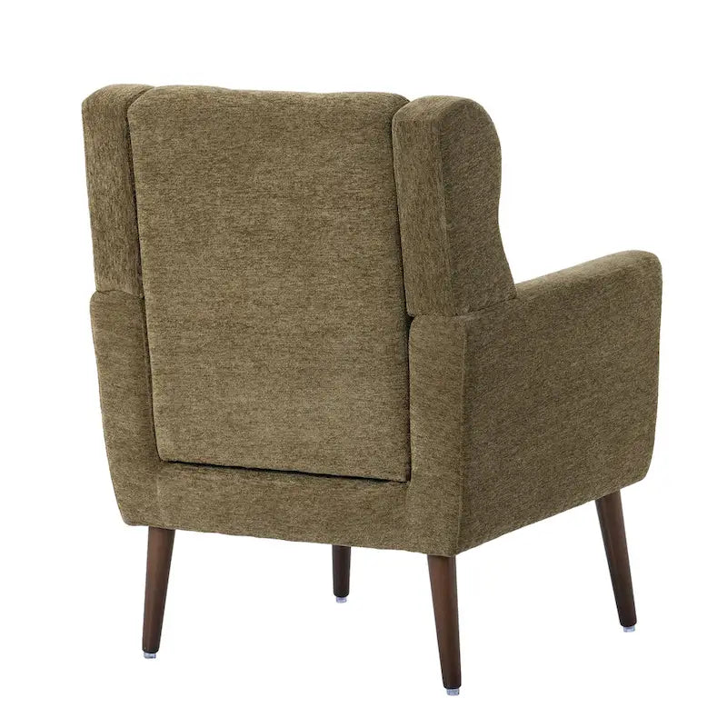 Mid Century Comfy Reading Chair with Chenille Fabric