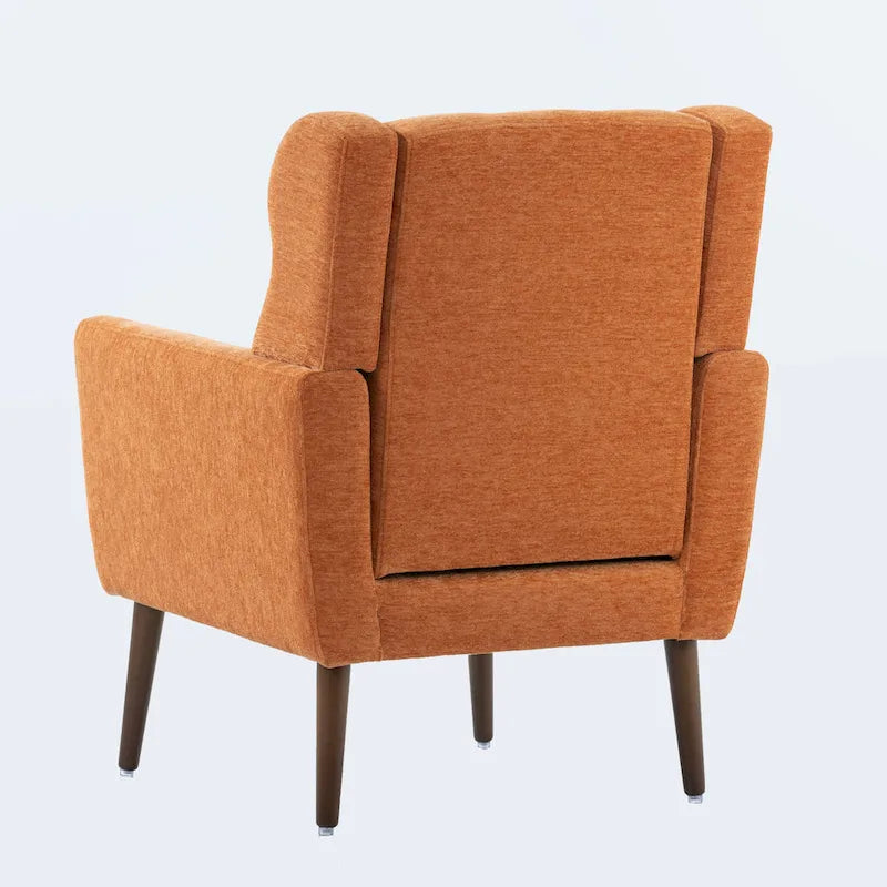 Mid Century Comfy Reading Chair with Chenille Fabric