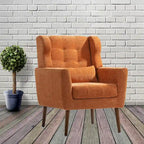 Mid Century Comfy Reading Chair with Chenille Fabric